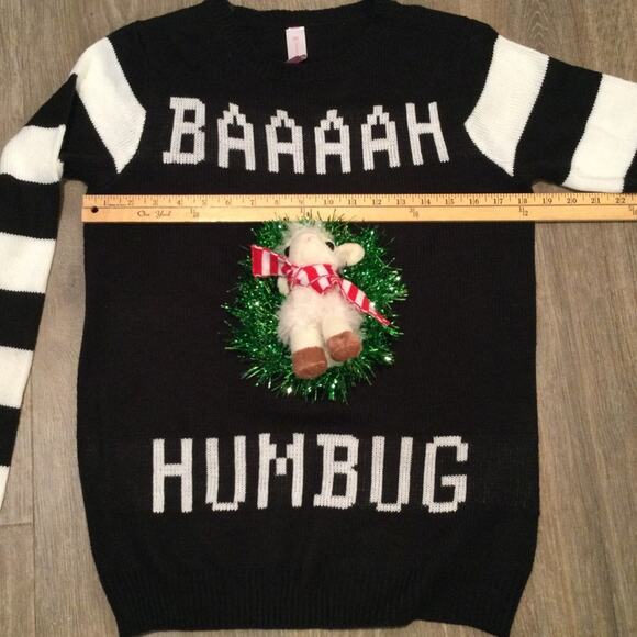 Ugly Christmas Sweater Sheep themed Juniors L 11/13 - Picture 6 of 6